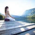 Lake Bohinj yoga session - client Lotuscraft