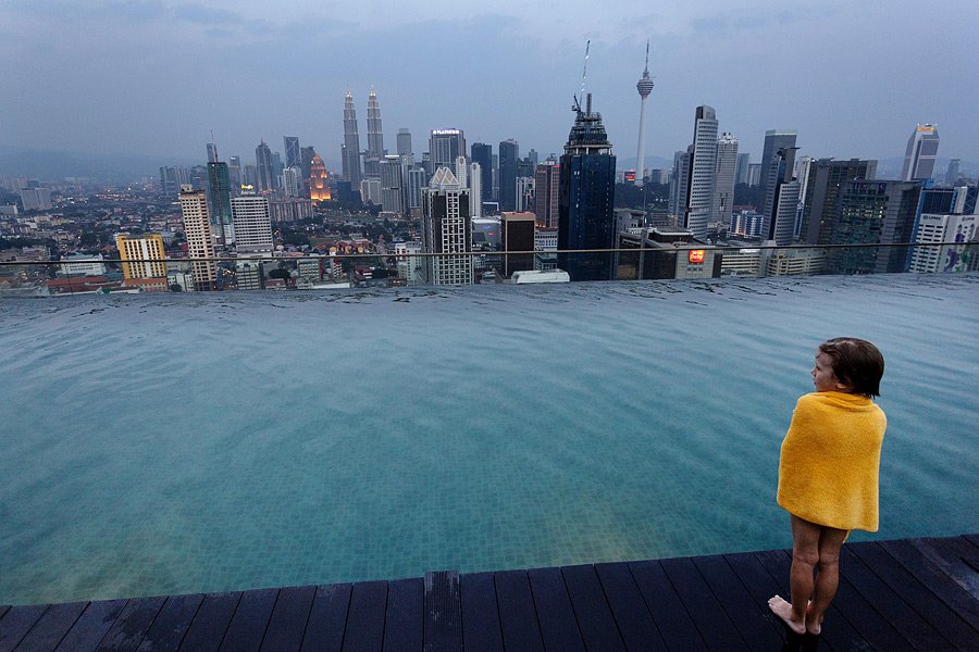 Kuala Lumpur from the infinity pool, Malezija