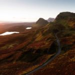 Otok Skye - sončni vzhod na obronkih Quiraing-a