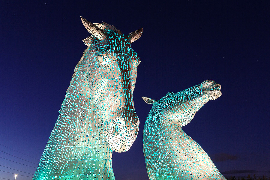 Konec dneva ob “The Kelpies”, Škotska