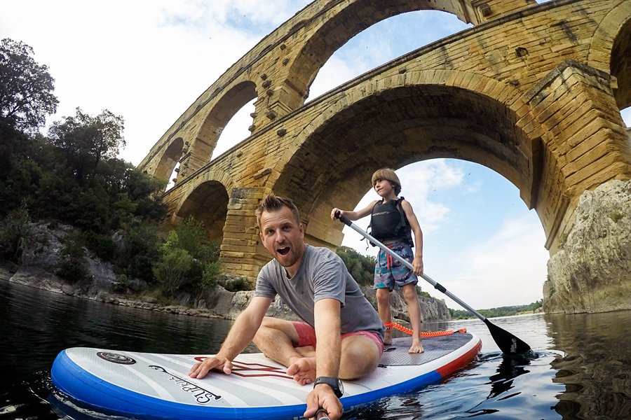 S SUP-om pod Pont du Gard