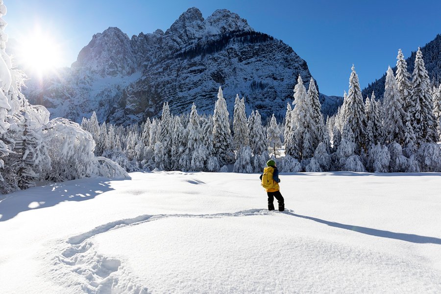 Zimska pravljica v alpski dolini Krnica, Slovenija