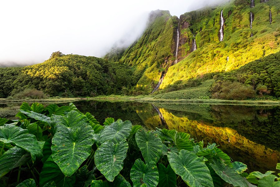 Ikonični Poço Ribeira do Ferreiro, Flores, Azori