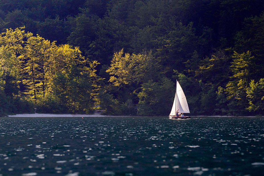 Možgane na off na julijskem Bohinjskem jezeru