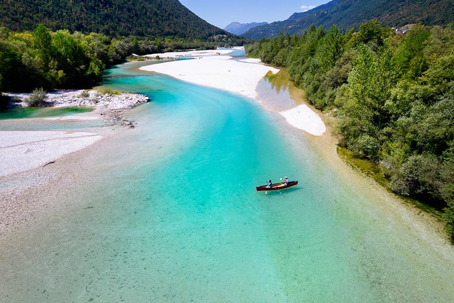 S kanujem po čarobni Soči, Slovenija