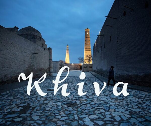 Ko guncaš afne v mestu Khiva, Uzbekistan